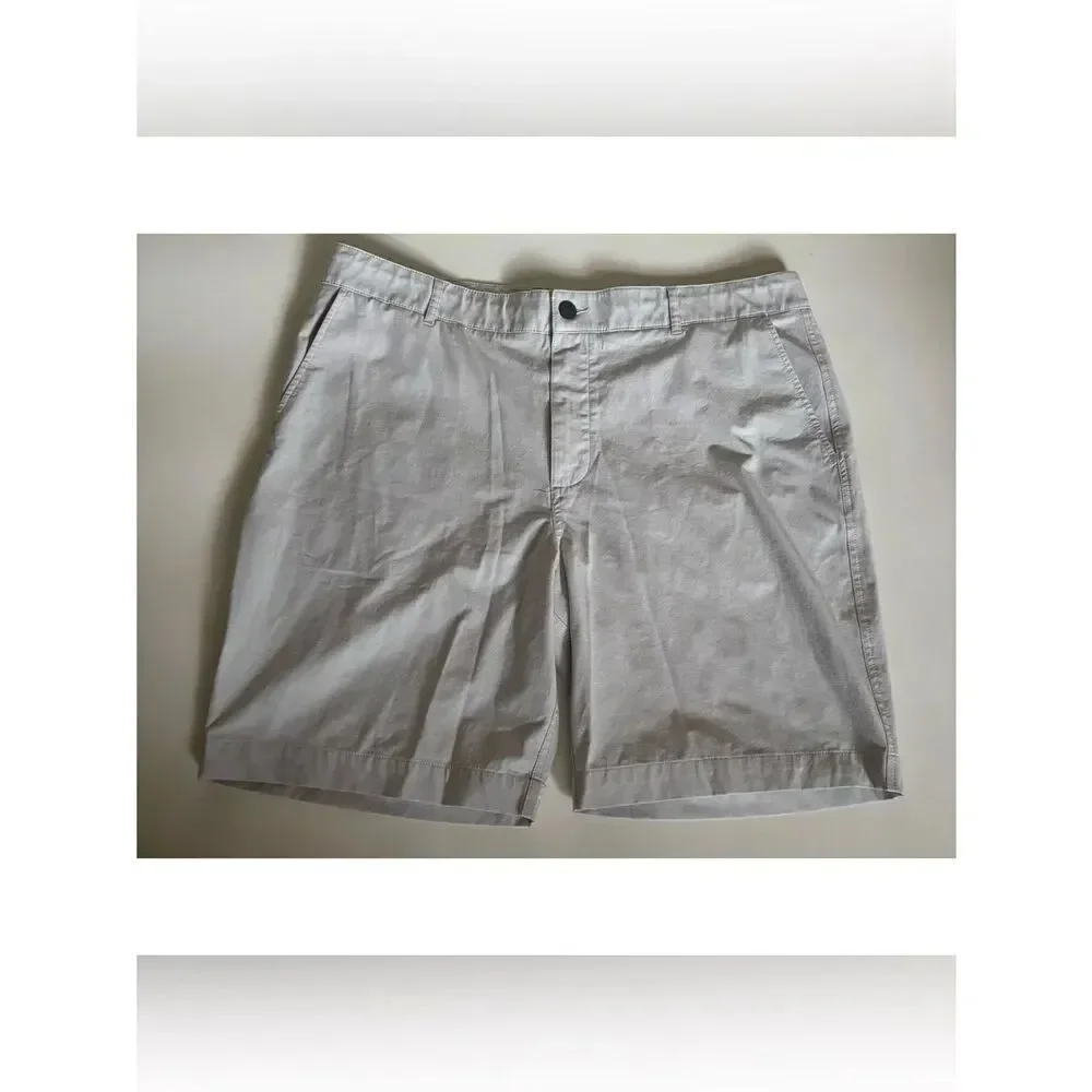 FAHERTY All Day Shorts 9” in Ice Gray Size 38
